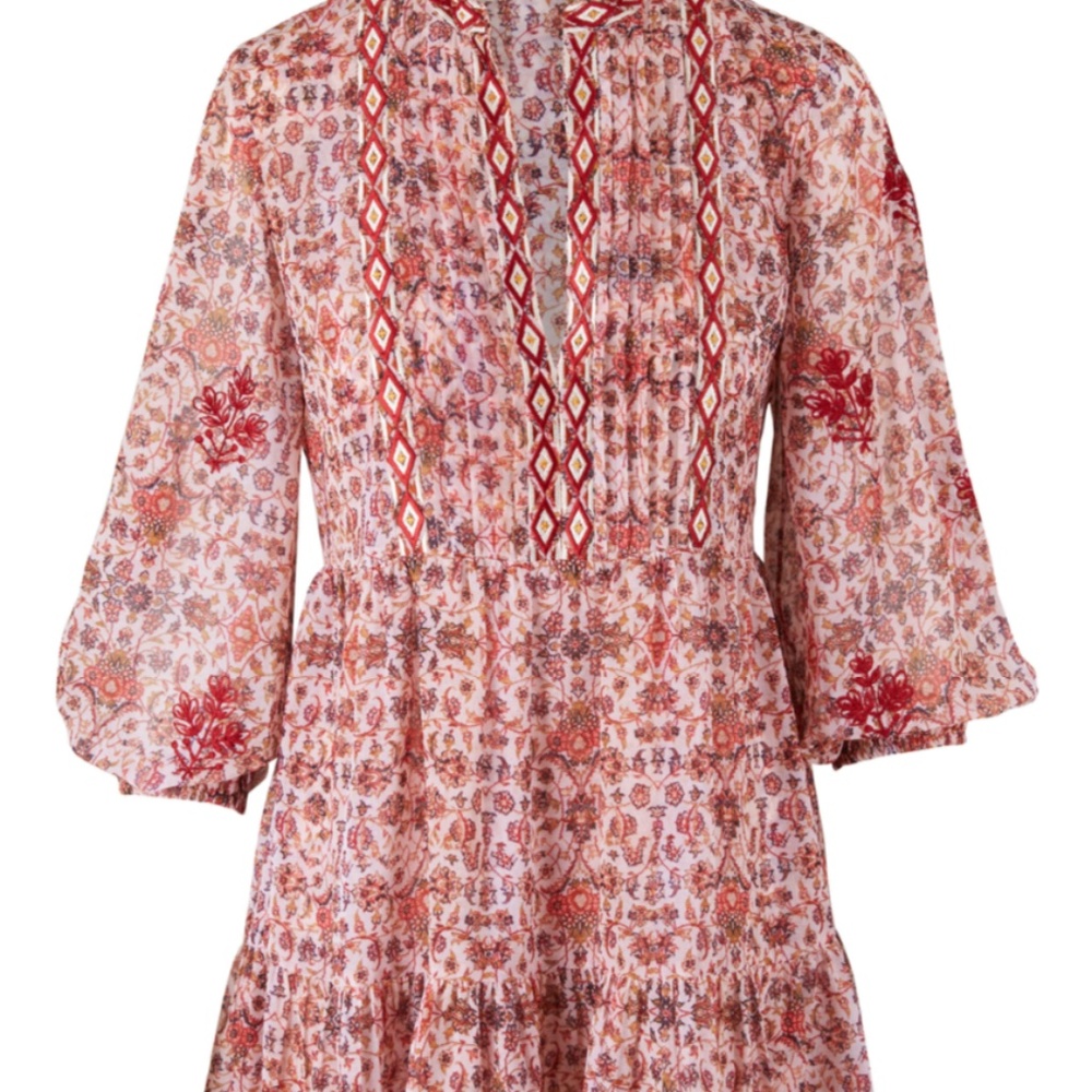 Sachin + Babi Pink and Red Floral Blouse